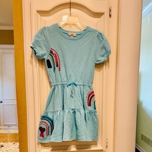 Peek Sky Blue Dress with Rainbow Details